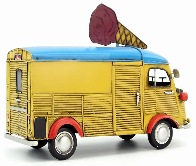 Handmade Antique Model Kit Car - Citroen Ice Cream Truck 
