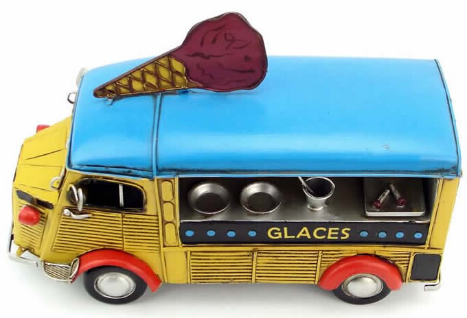 Handmade Antique Model Kit Car - Citroen Ice Cream Truck 