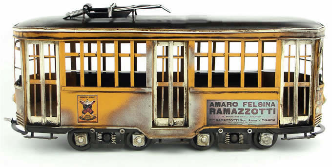  Handmade Antique Model Kit Car- Italy tramway bus