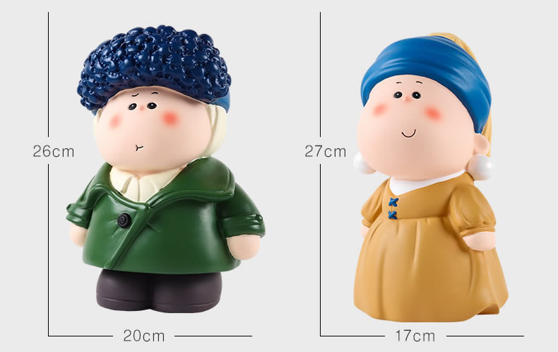 Artistic Countryside Man And Woman Piggy Bank