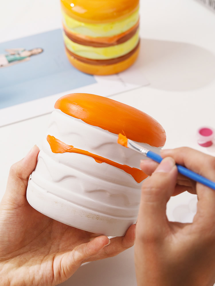 Hamburger Ceramic Piggy Bank