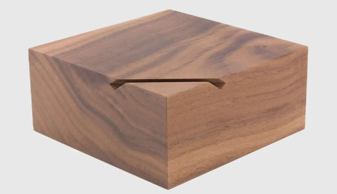 Black Walnut Wooden  Coin Bank Money Saving Box