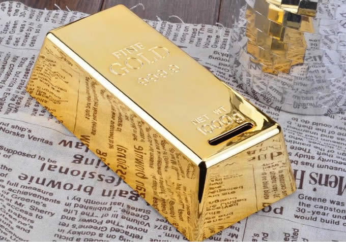 Gold Bullion Piggy Bank