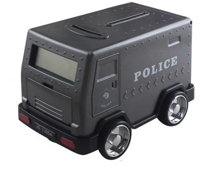 Police Car Coin Bank Piggy Bank