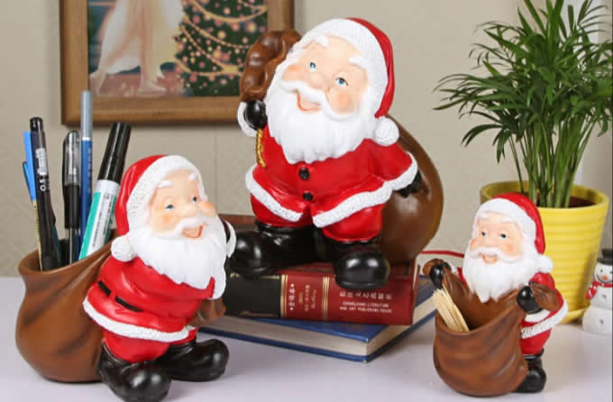 Santa Claus Desk Decoration Pencil Holder,Toothpick Holder,Piggy Bank