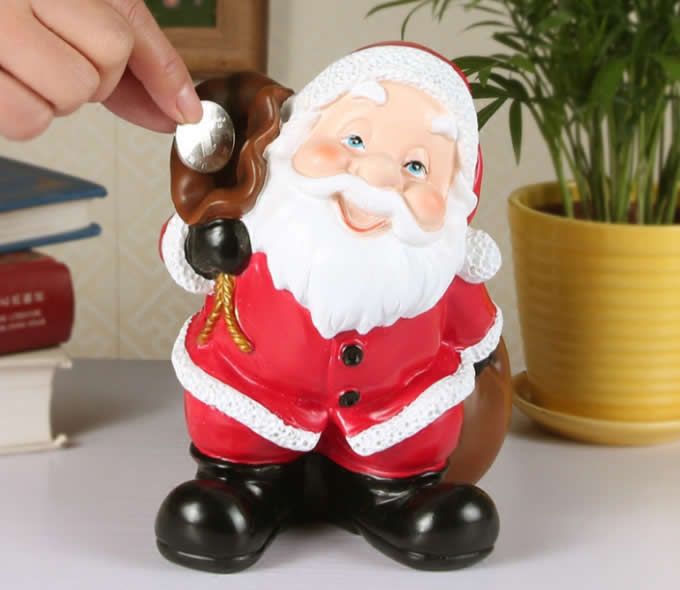 Santa Claus Desk Decoration Pencil Holder,Toothpick Holder,Piggy Bank