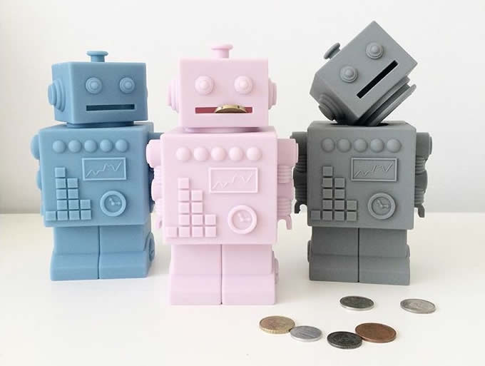 Silicone Robot Piggy Bank