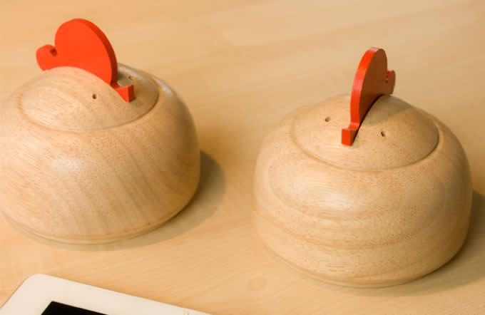 Wood Chicken Money Box Piggy Bank