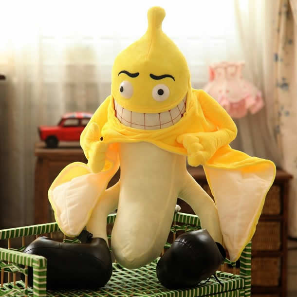 Creative Funny Yellow Banana Plush Toy Pillow