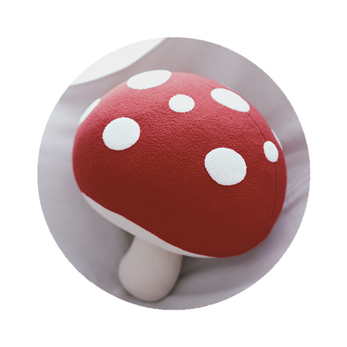 Red Big Mushroom Plush Pillow