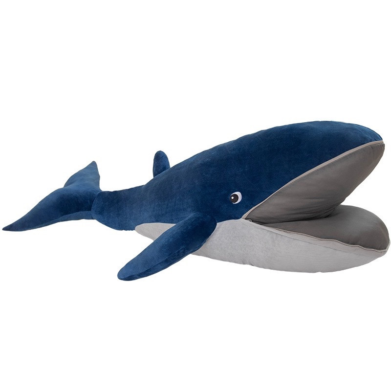 Blue Whale Plush Throw Pillow,Children Holiday Gifts, Room Decoration