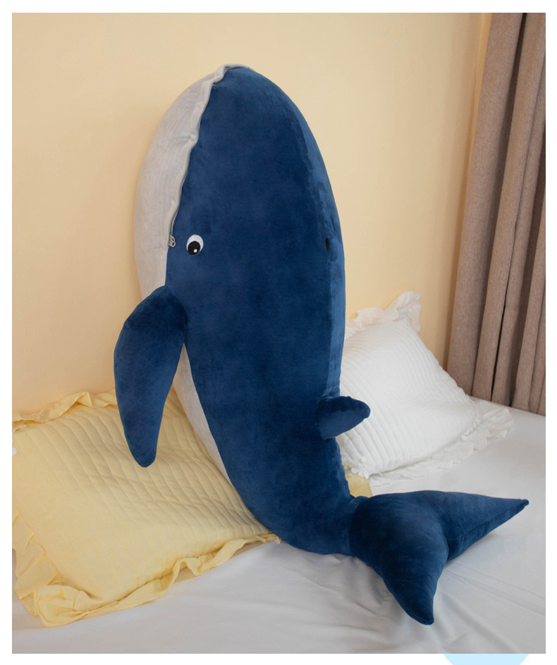 Blue Whale Plush Throw Pillow,Children Holiday Gifts, Room Decoration