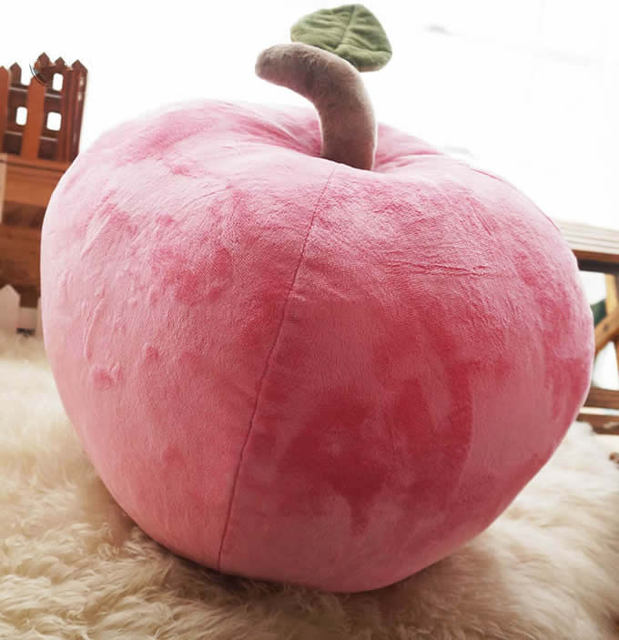  Apple Shaped Cushion Throw Pillow 