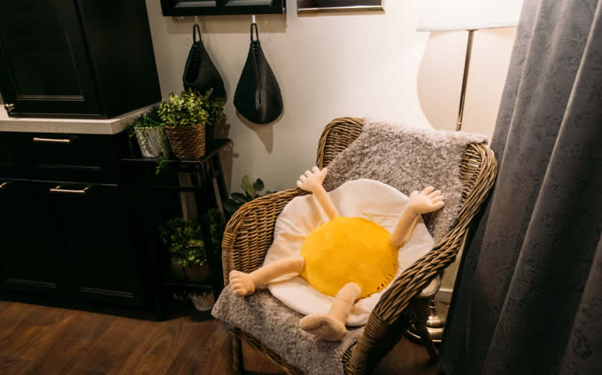 Cartoon Egg Plush Doll Seat Cushion  