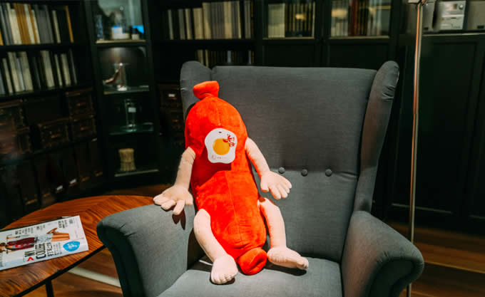 Cartoon Sausage Plush Doll Back Cushion  