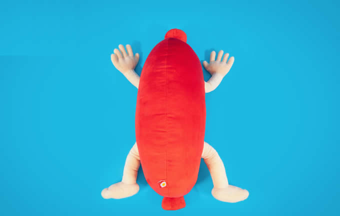 Cartoon Sausage Plush Doll Back Cushion  