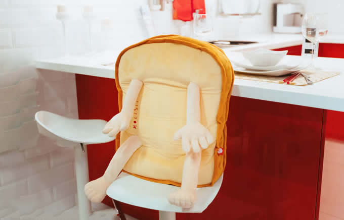 Cartoon Toast Plush Doll Back Cushion  