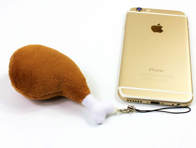 Chicken Leg Cell Phone Strap Key Chain