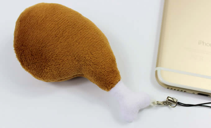 Chicken Leg Cell Phone Strap Key Chain