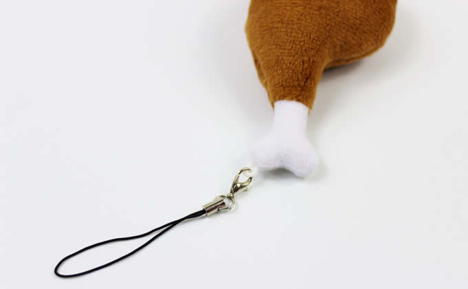 Chicken Leg Cell Phone Strap Key Chain