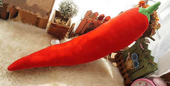 Chili Pepper Shaped Pillow Cushion Plush Stuffed