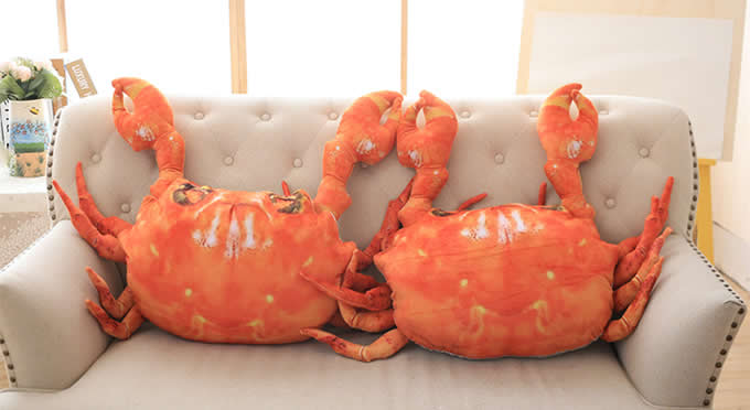 Crab Lobster Throw Pillow Back Cushion Pillow Plush Doll