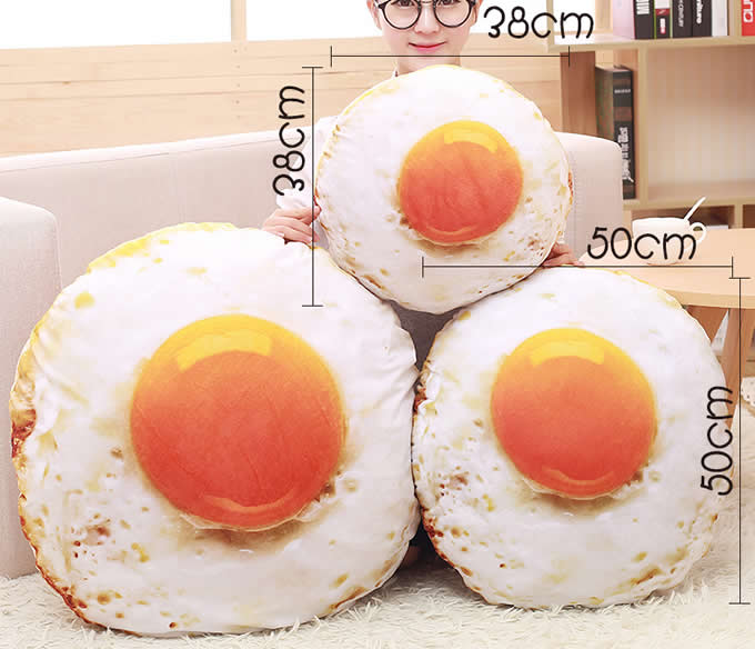  Fried Egg Style Throw Pillow 