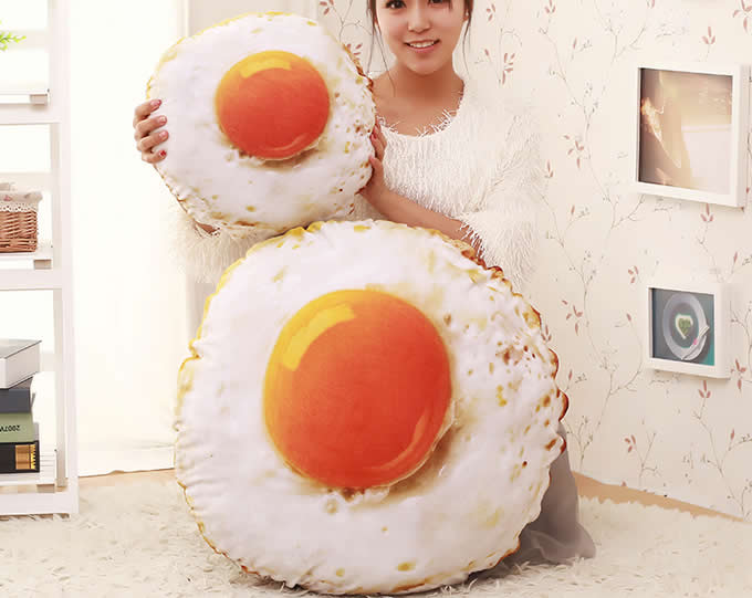  Fried Egg Style Throw Pillow 