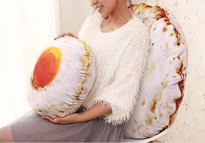  Fried Egg Style Throw Pillow 