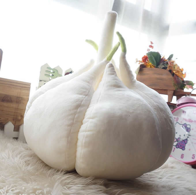  Garlic Shaped Cushion Throw Pillow 
