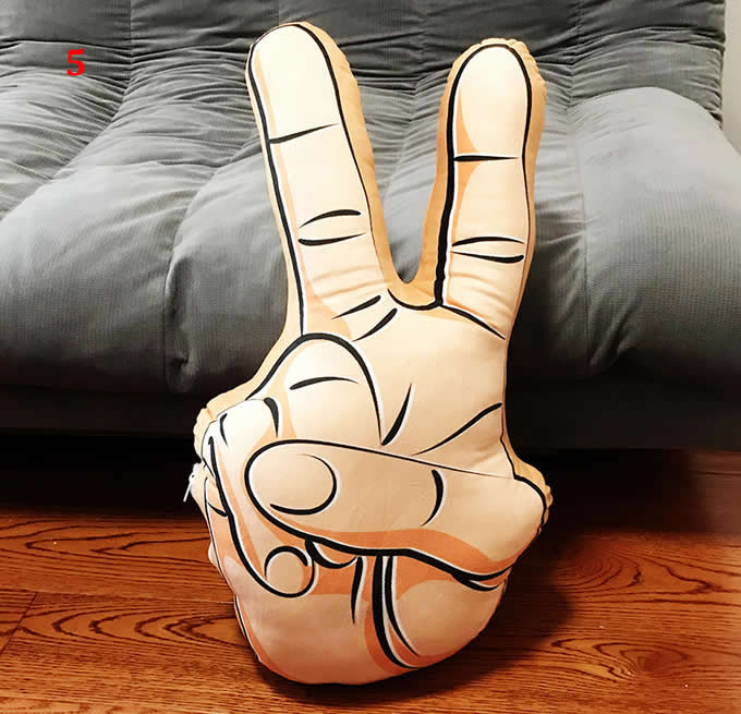  Hand Finger Gesture Thumbs-up Pillow Cushion Plush Stuffed