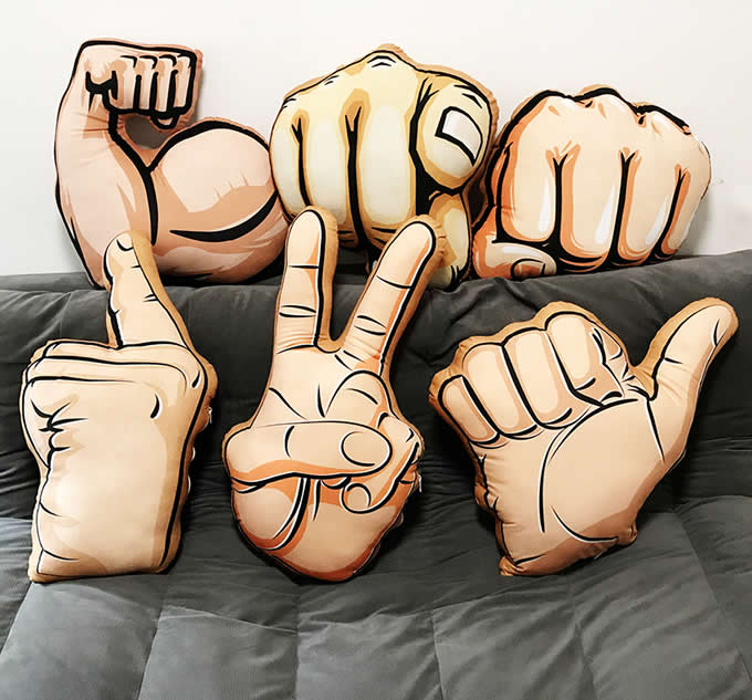  Hand Finger Gesture Thumbs-up Pillow Cushion Plush Stuffed