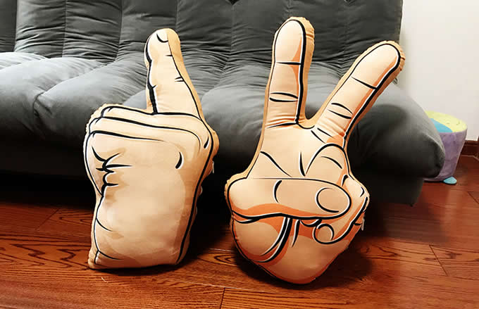  Hand Finger Gesture Thumbs-up Pillow Cushion Plush Stuffed