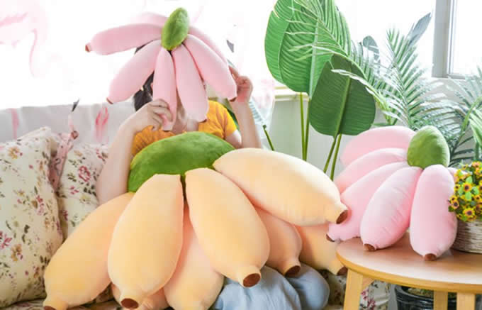  Lovely  Banana Plush Stuffed Pillow Sofa Cushions Children Plush Toy Gift 