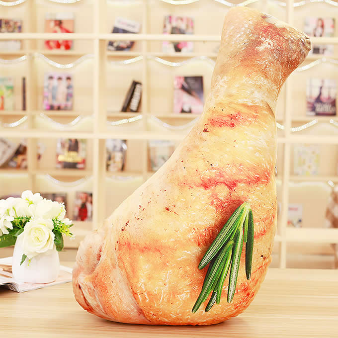 Roast Chicken Leg Duck Leg Chicken Wing  Plush Toys Funny Throw Pillow 