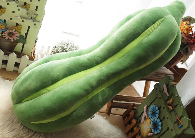 Wax Gourd Shaped Pillow Cushion Plush Stuffed  